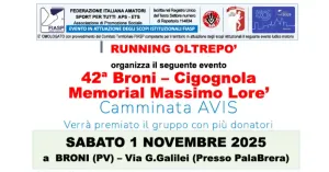 42a Broni – Cigognola, Memorial Massimo Lore’ | Camminata AVIS - Immagine: 1