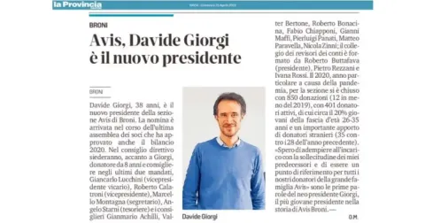 Lettera del Presidente